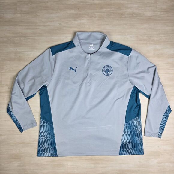 Puma Manchester City Training Long sleeve 1/4 Zip Top Soccer Shirt Size 3XL - Picture 1 of 6